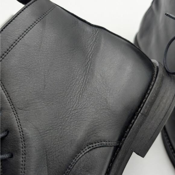 AllSaints Harland Cap Toe Ankle Boots Lace-Up Men's Black Size US13 EU46 - Picture 11 of 11